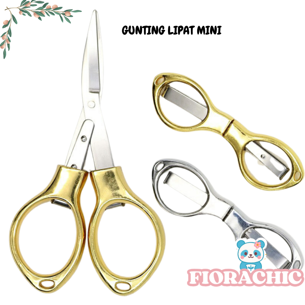 

FC- GUNTING LIPAT MINI STAINLESS H738 STEEL FOLDING PORTABLE POCKET SCISSORS GUNTING KAPAS