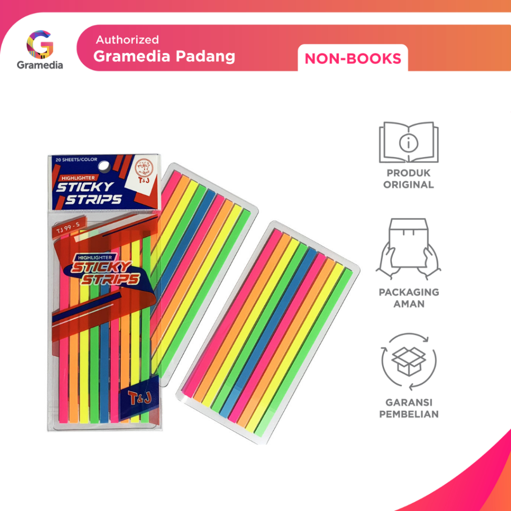 

Gramedia Padang - Highligter Sticky Strips TJ 99-S - Pad