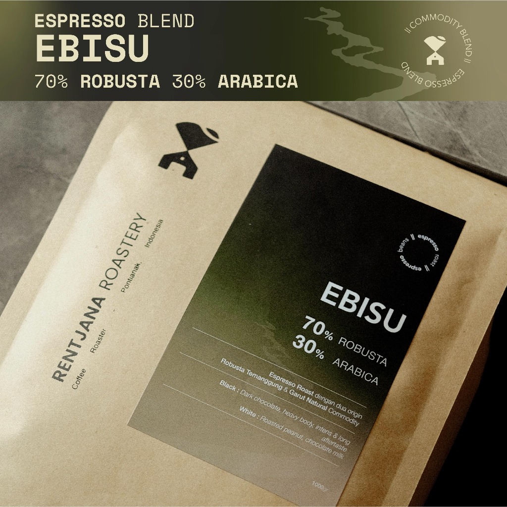 

EBISU Espresso Blend - 70:30 Biji Kopi Robusta Arabica