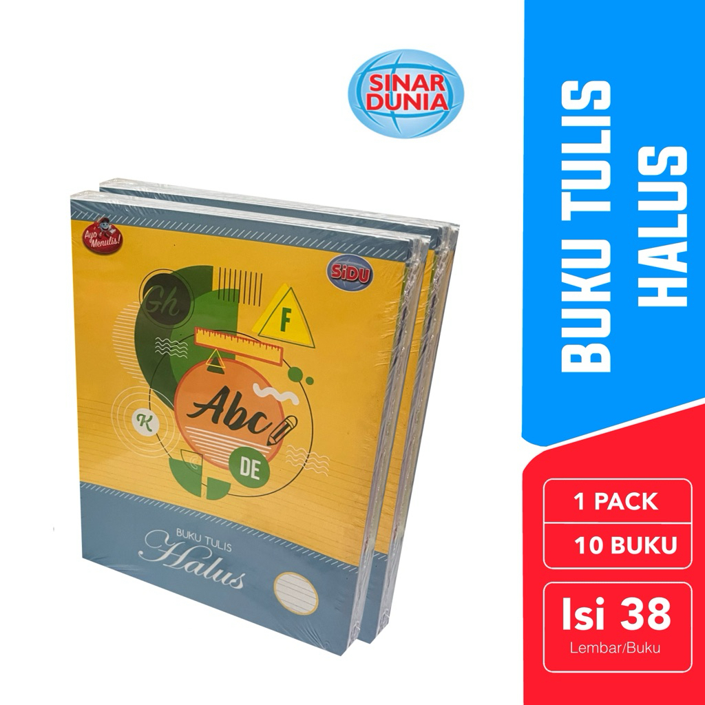 

Buku Tulis SIDU Halus 38 Lembar Isi 10 | Kertas Halus Bergaris | Buku Sekolah Murah dan Berkualitas