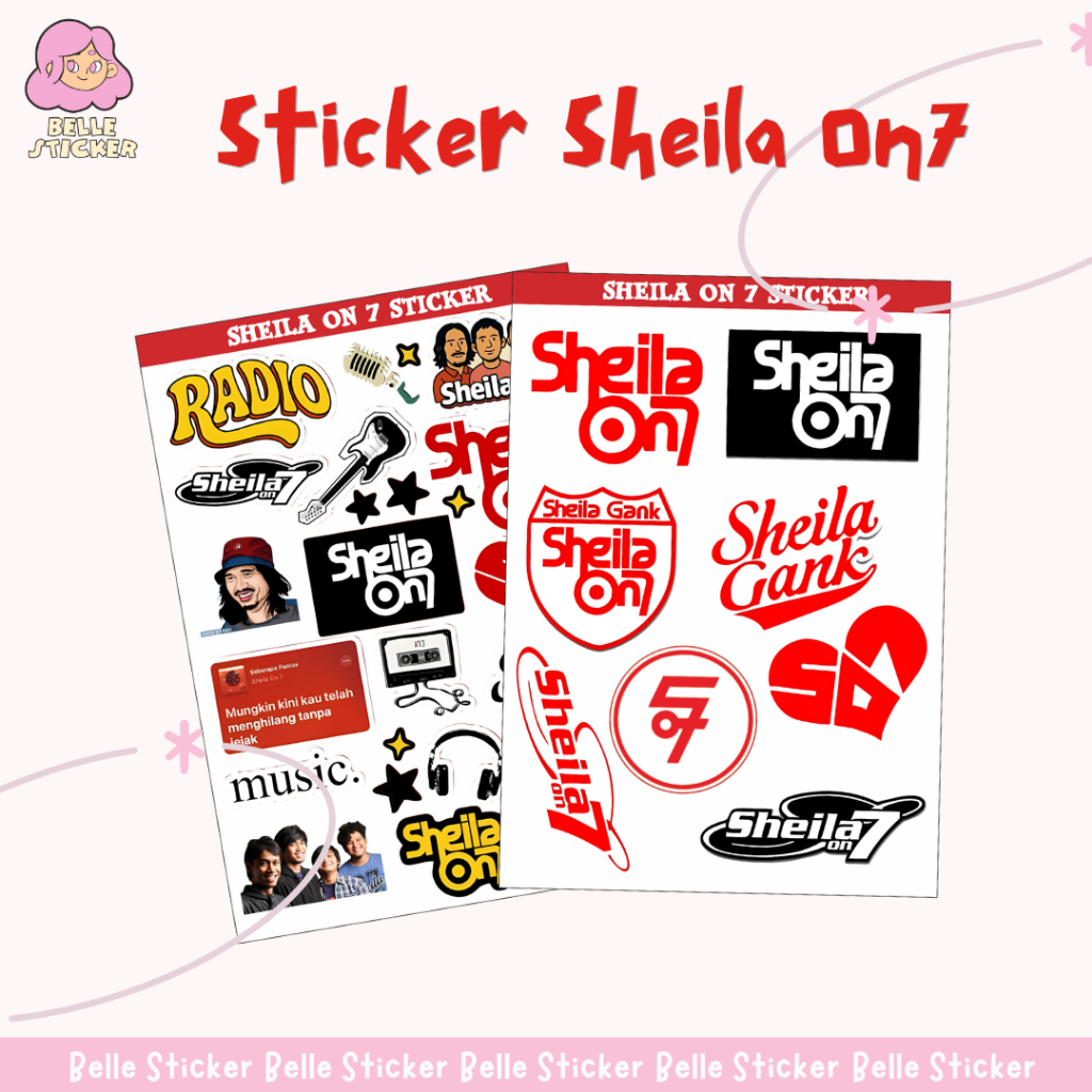 

Stiker Sheila On7 Band Pop Lokal Sheila Gank Vinyl Glossy Print Cut Sticker Pack Local SO7 GitarHelm