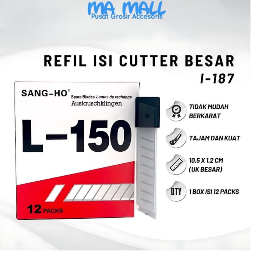 

Isi Cutter Besar L 150 Reffil Cutter Besar A142