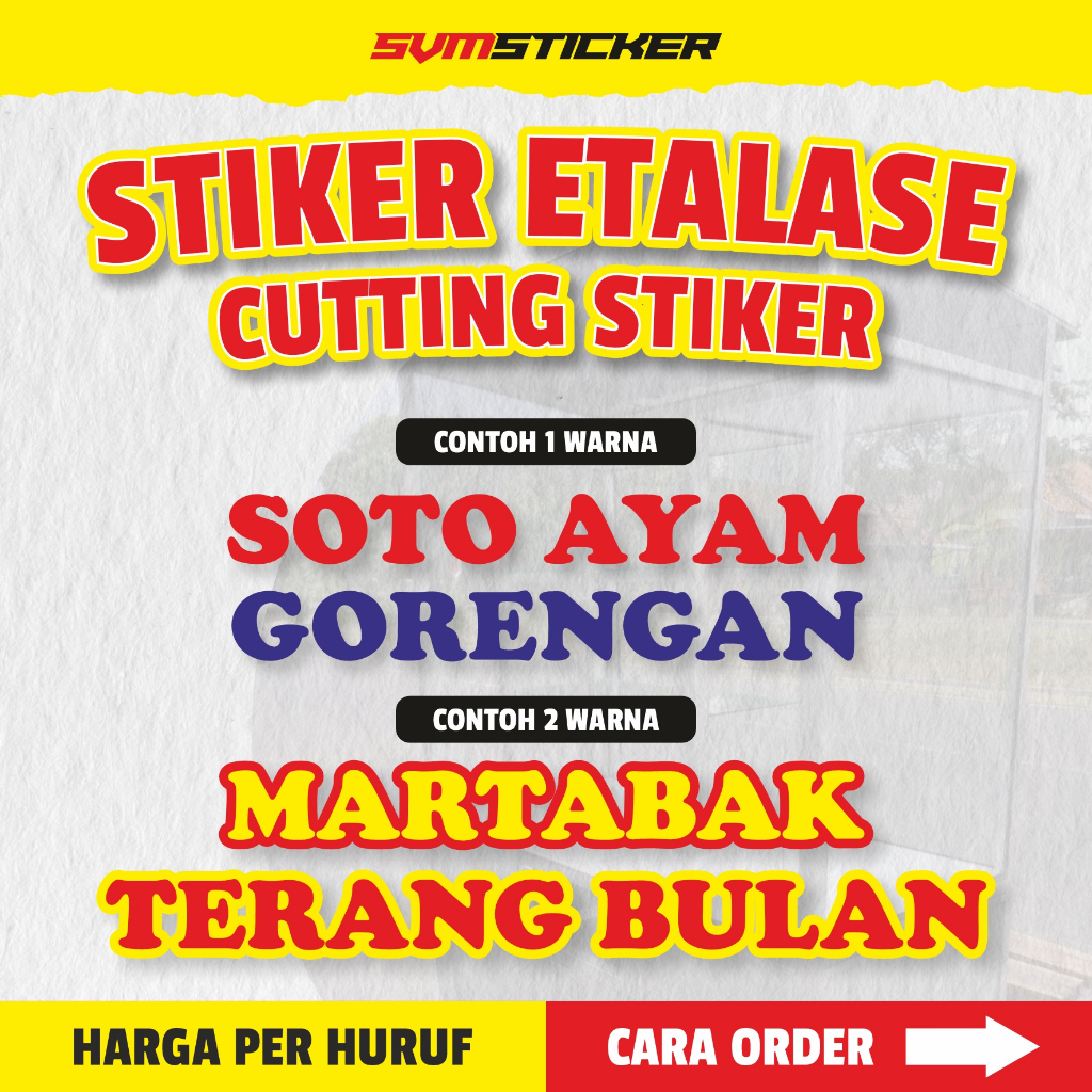 

Custom Stiker Etalase / Stiker Gerobak / Stiker Kaca / Stiker Makanan
