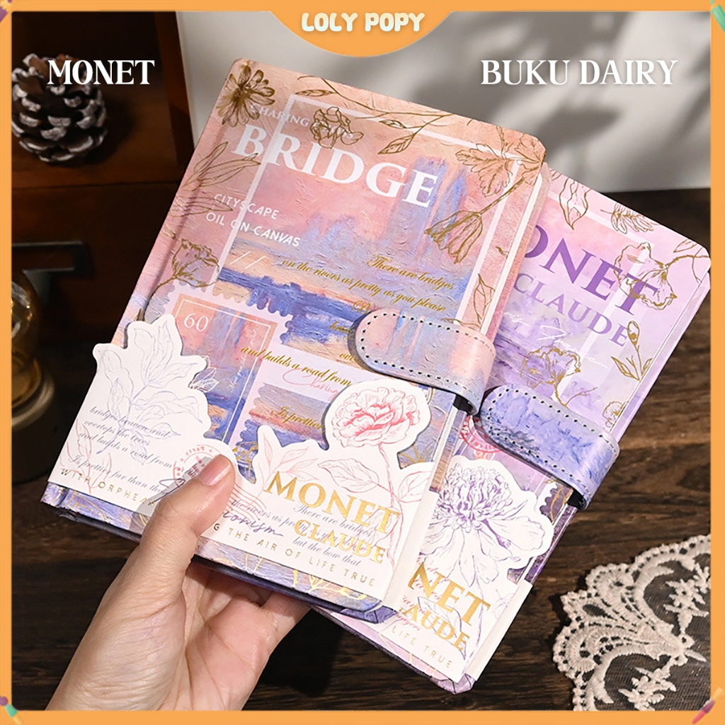 

A5 Vintage Buku Diary Nature Pemandangan Monet Journal Notebook Aesthetic Notebook