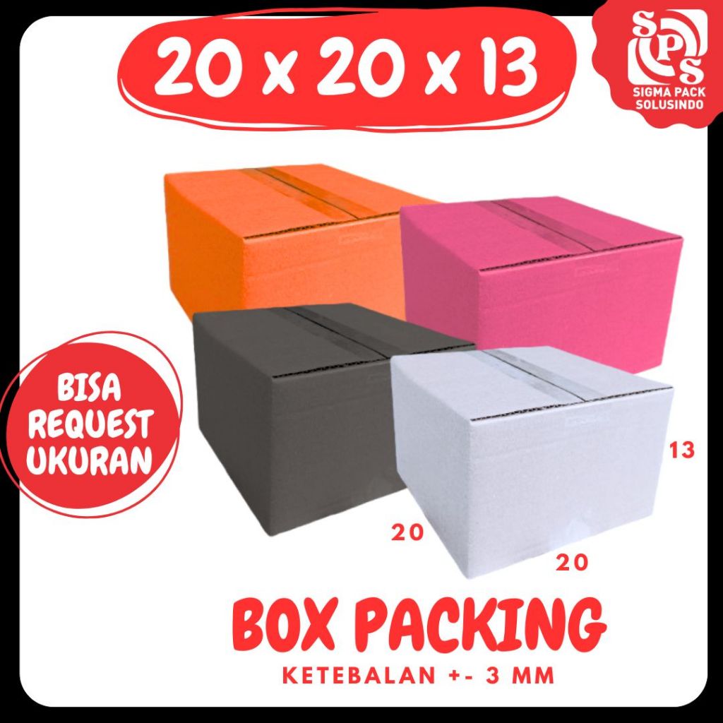 

Box 20x20x13 A1 Kardus Packing Dus Kotak Kemasan Topi Boneka Obat Madu Polos Parfum Baju Zigma Box