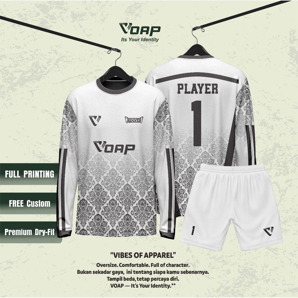 JERSEY KIPER TANGAN PANJANG SEPAKBOLA FUTSAL PRINTING CUSTOM