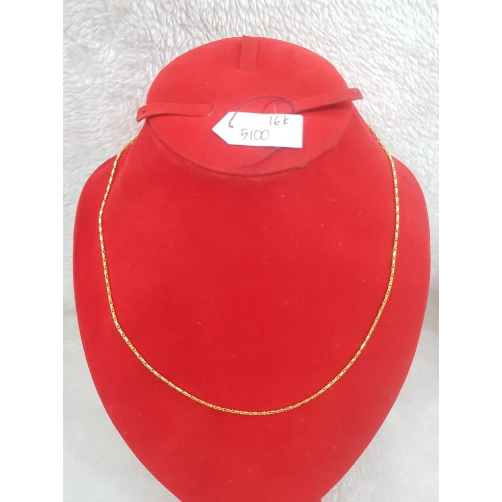 KL209J160J Kalung model satelit emas kuning asli berat 5.100 pj.44,1 kadar 16k 70%