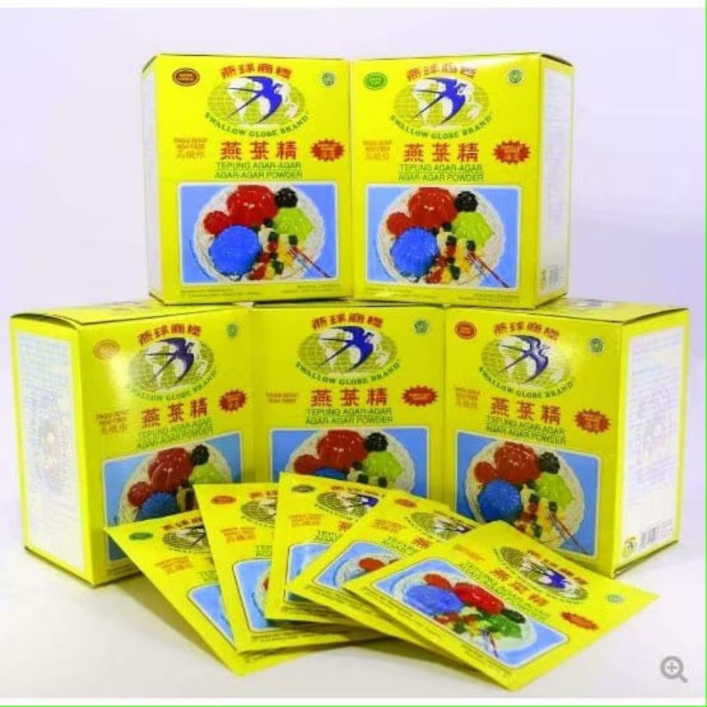 

AGAR AGAR SWALLOW SACHET 7 GRAM / SWALLOW GLOBE BRAND / TEPUNG AGAR AGAR