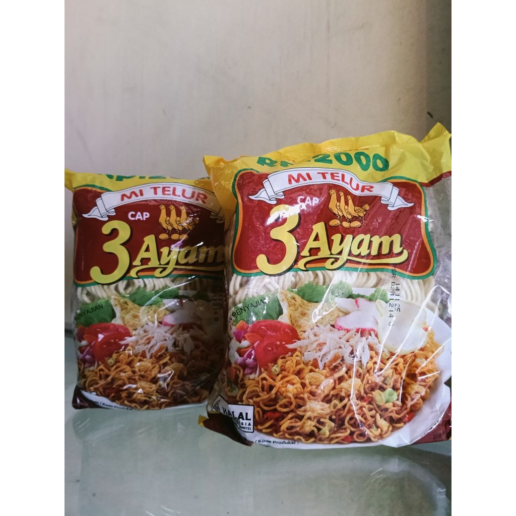 

Mi telur cap 3 ayam isi 2 110gr