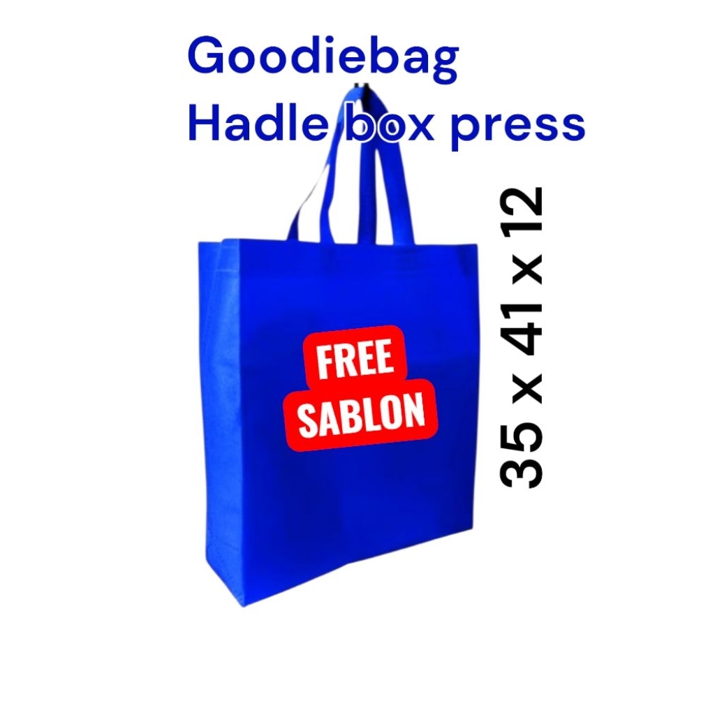 

Tas Goodie Bag Box Press Jumbo tebal 35x41x12cm/ tas sembako, Tas Spunbond 75gsm Real