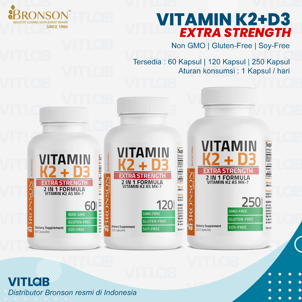 BRONSON Vitamin K2 D3 10000 IU Extra Strength