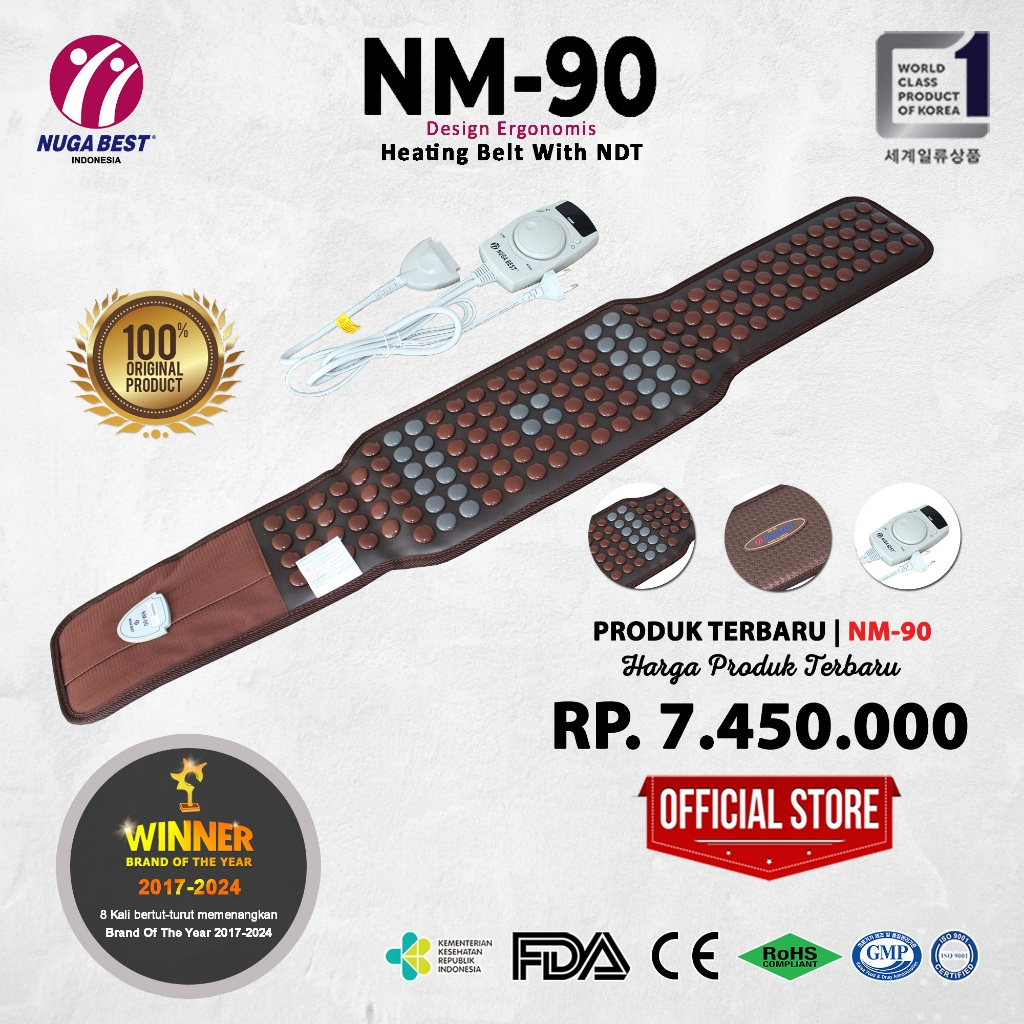 Alat terapi  Nugabest  |  NM-90 Heating Belt With NDT Nuga Best (Sabuk Kesehatan) asli korea