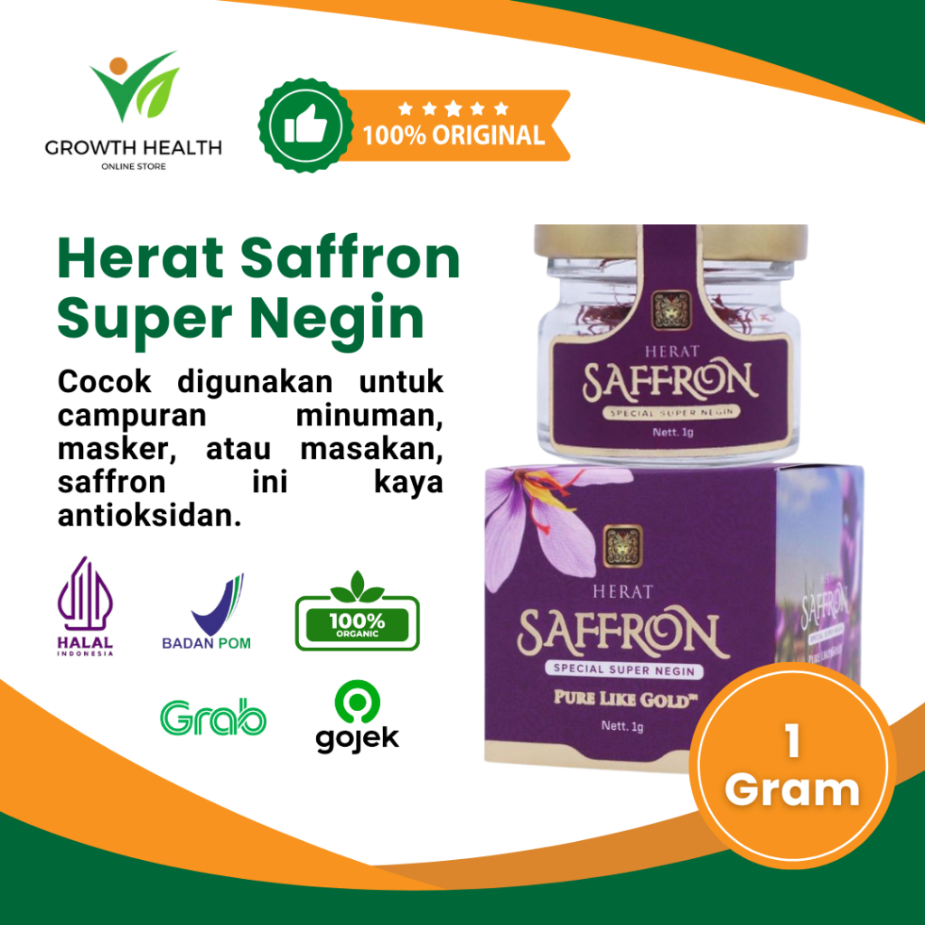 

Herat Saffron/Safron Super Negin [Grade A] 1gr AFGHANISTAN