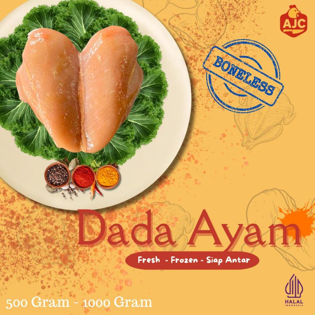 

Ayam Potong Fresh Dada Ayam Filet Tanpa Kulit 500 gram - 1000 gram