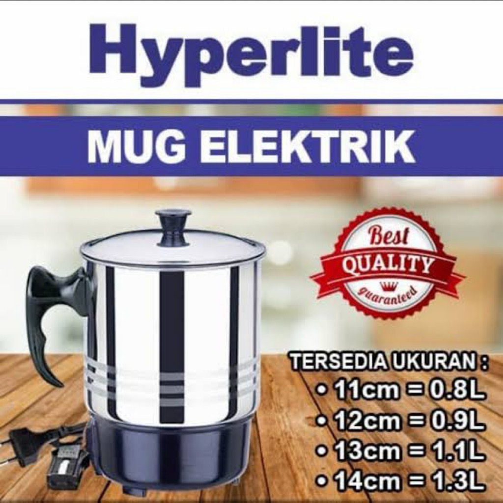 CEREK AIR LISTRIK ELEKTRIK STAINLESS TM 11 12 CM / TEKO AIR LISTRIK / MUG LISTRIK - HYPERLITE