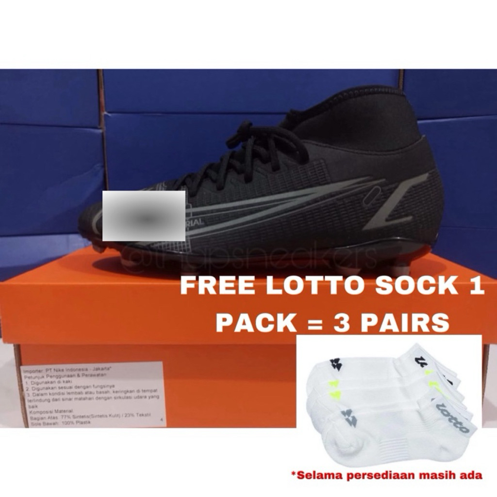 Sepatu Bola Superfly 8 Club FG/MG Black Original BNIB Resmi