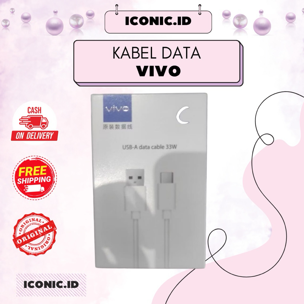 Iconic.id - Kabel Data Vivo Type C Micro / Kabel Data Micro Type C Vivo / Kabel Data Vivo