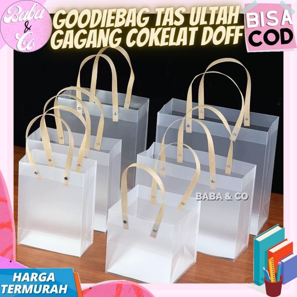 

GOODIEBAG DOFF GAGANG KAYU ROTAN KUAT GOODIEBAG DOFF HANDLE COKELAT TAS HAMPERS ULANG TAHUN PLASTIK KANTONG HADIAH DOFF TAS KADO TOTEBAG GAGANG COKELAT DOFF