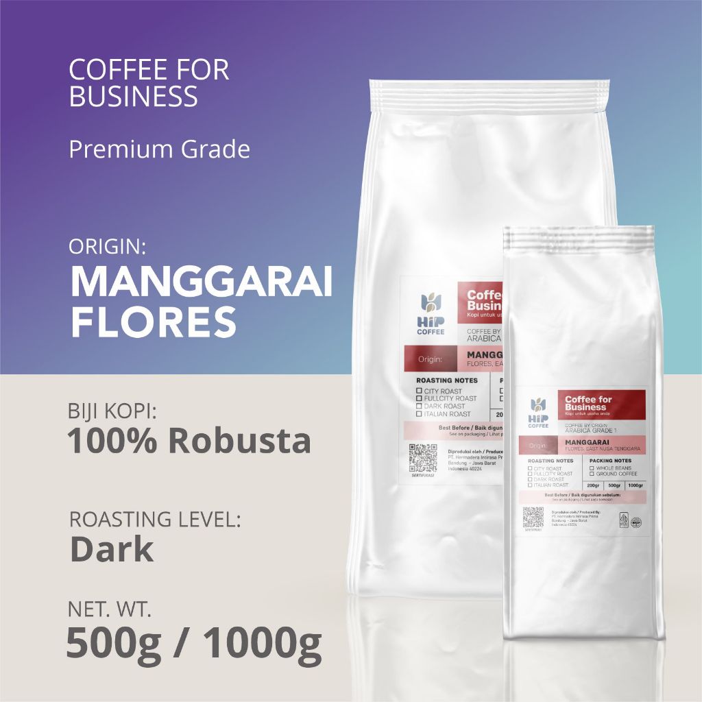 

Flores Manggarai Robusta Roasted Beans Coffee 500gr