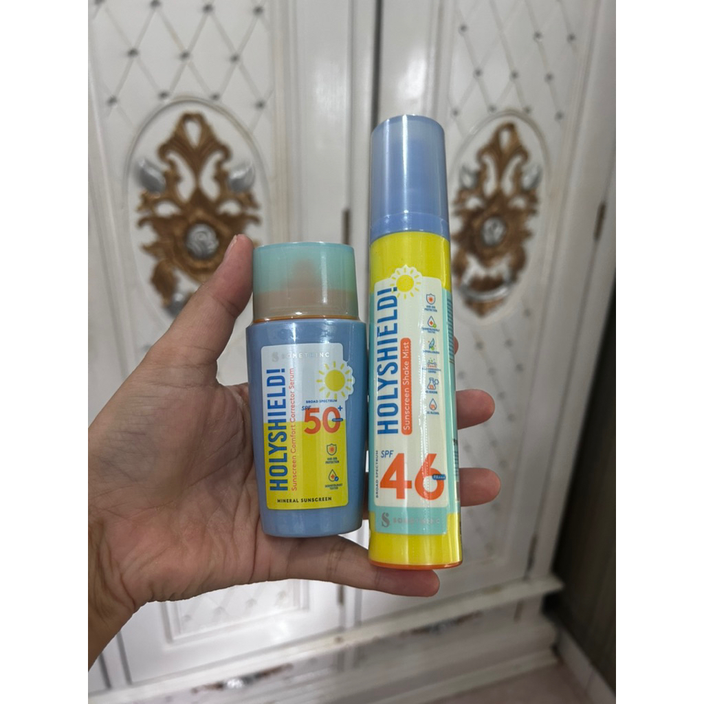 Preloved Bundling Sunscreen Somethinc Physical & spray Somethinc Holyshield Sunscreen Comfort Correc