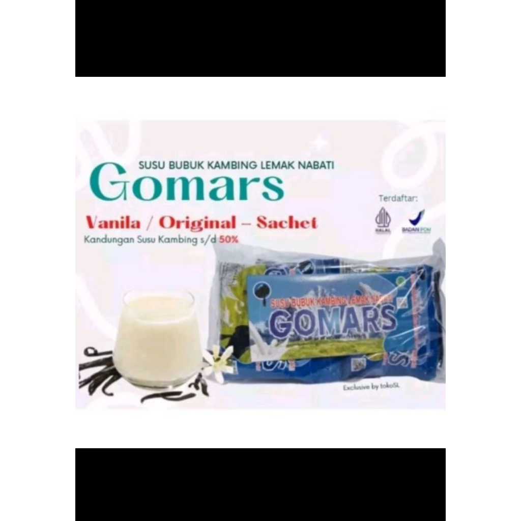 

susu bubuk kambing etawa bubuk gomars isi 8 sachet