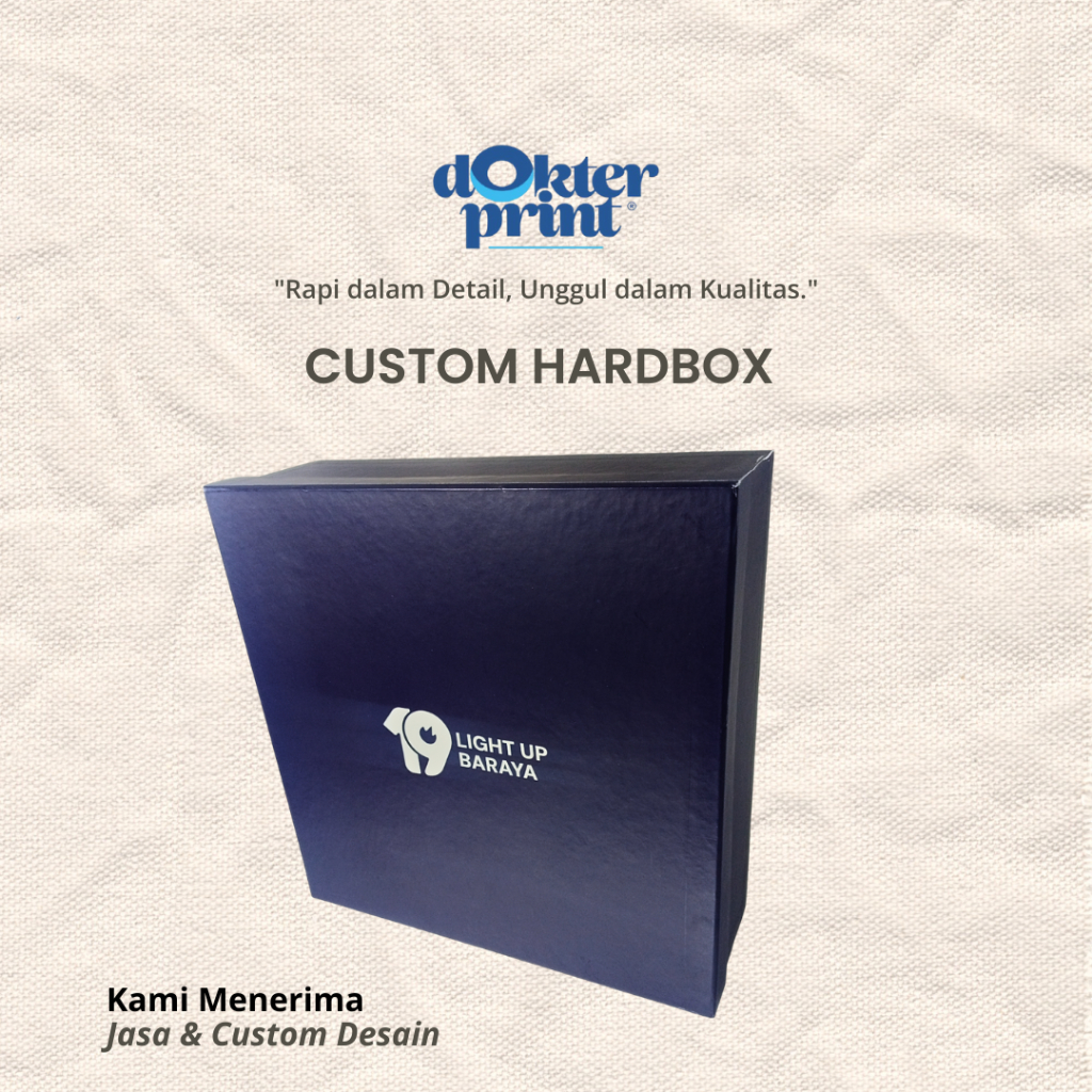 

Hardbox Souvenir Hampers Premium 21x21x3 cm – Cetak Kemasan Custom by DokterPrint