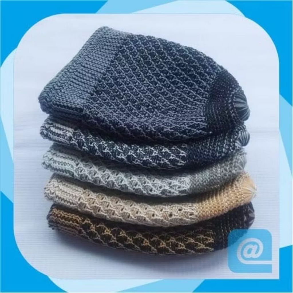 Peci / Kopiah / Lobe Rajut Peci Motif Kopiah Motif PREMIUM Peci Pria Peci Laki Laki Peci Rajut Pria 