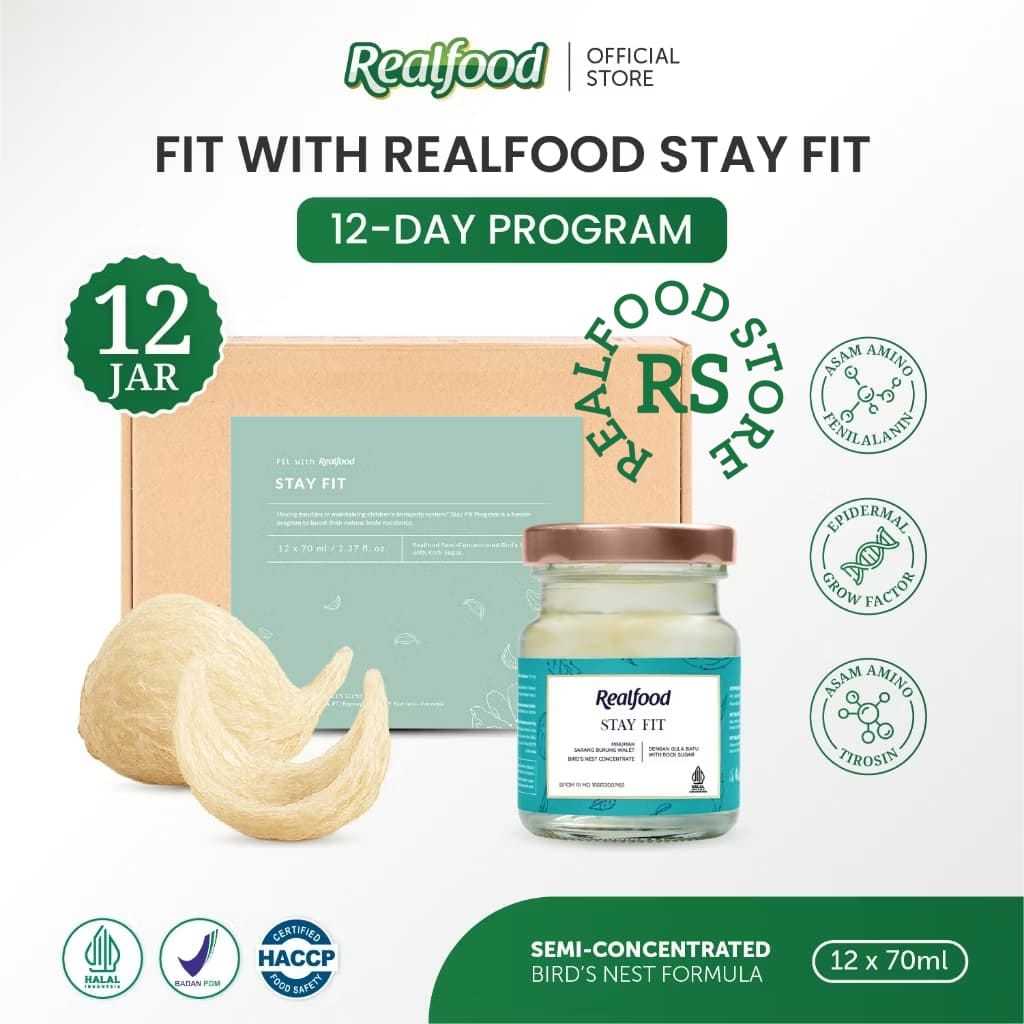 

Realfood Stay Fit 12 Jar Semi Concentrated | Minuman Sarang Burung Walet Siap Konsumsi