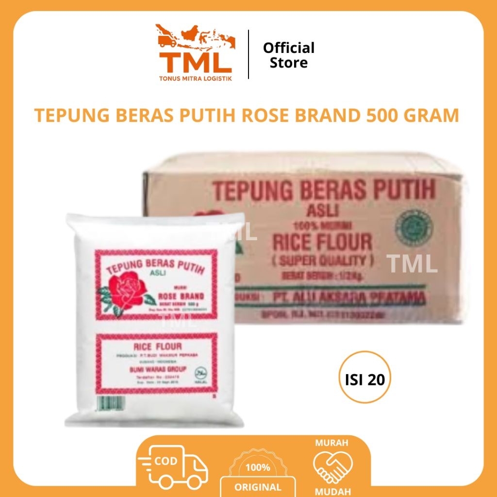 

Tepung Beras Putih Rose Brand 500 gram