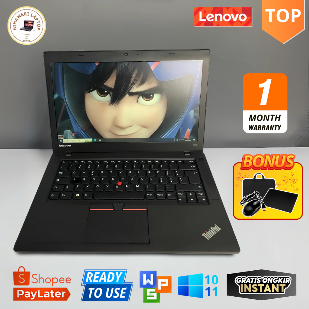 Laptop Lenovo Thinkpad T450 T450S Core i3/i5/i7 GEN5 - Layar 14 Inch - Murah Terbaik