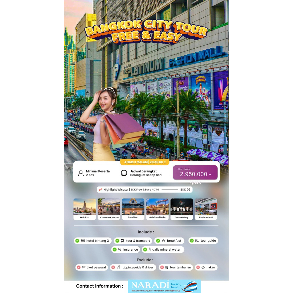 Tour Bangkok City Tour 4H3M