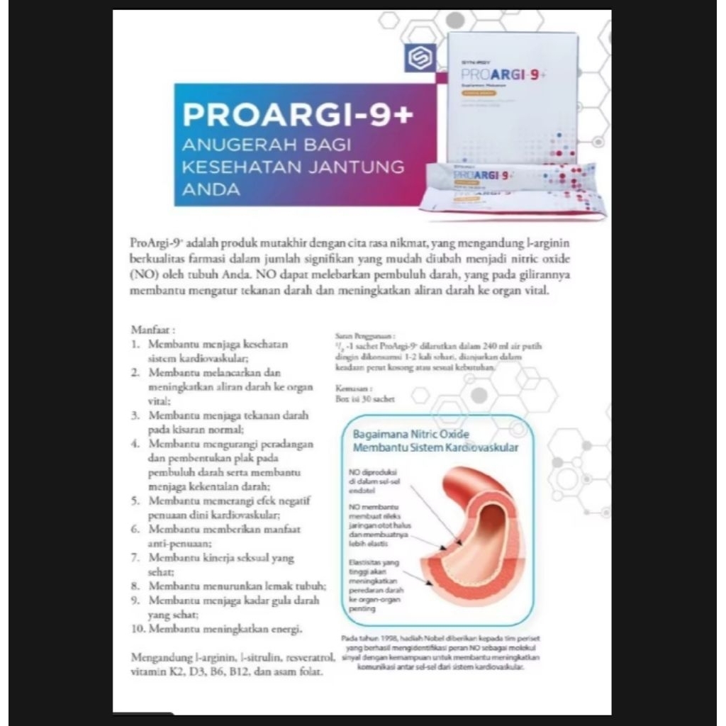 Proargi-9 Plus Synergy Original / Proargi -9+ Suplemen Herbal Untuk Kesehatan Jantung