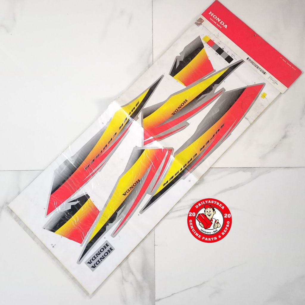 LIS STICKER STRIPING BODI BODY SILVER HONDA TIGER LAMA 2001 ORIGINAL AHM 871X0-KCJ-840ZA