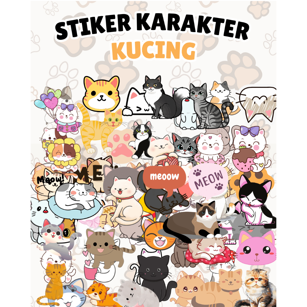 

(COD) Stiker Kucing Cat Kitten Lucu Murah | Stiker Estetik | Stiker Water Resistant | Stiker Hadiah