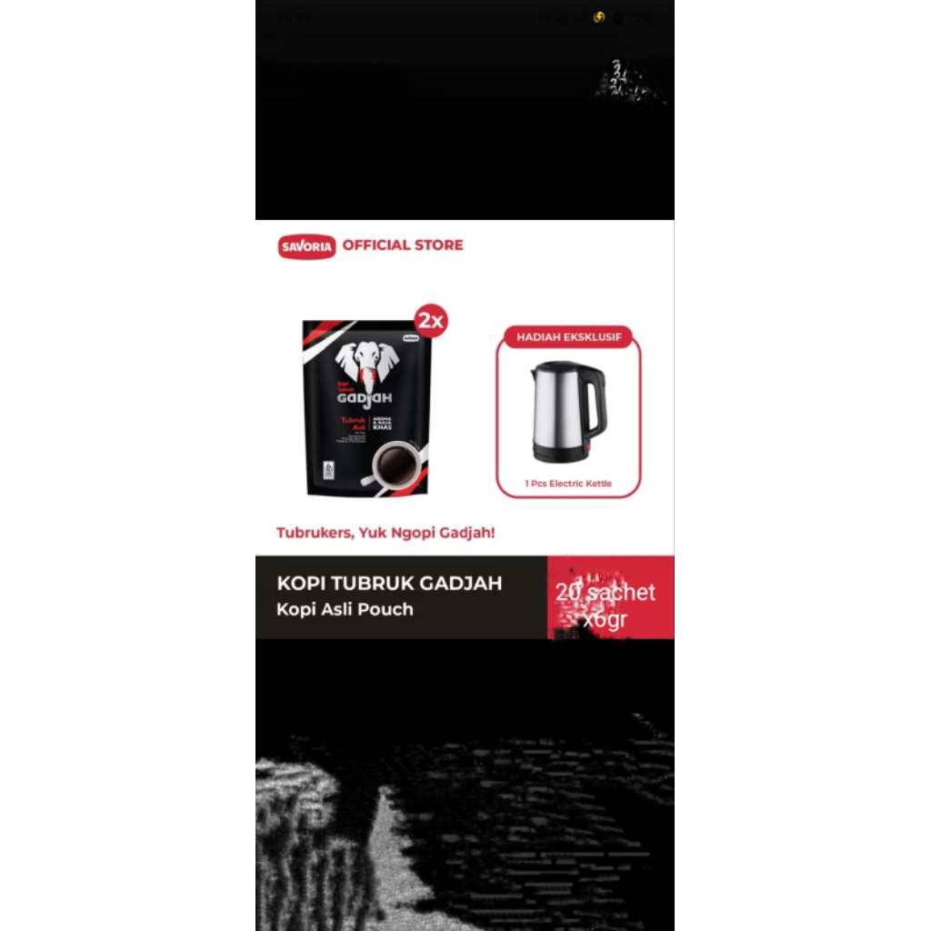 

kopi gadah free ketel promo