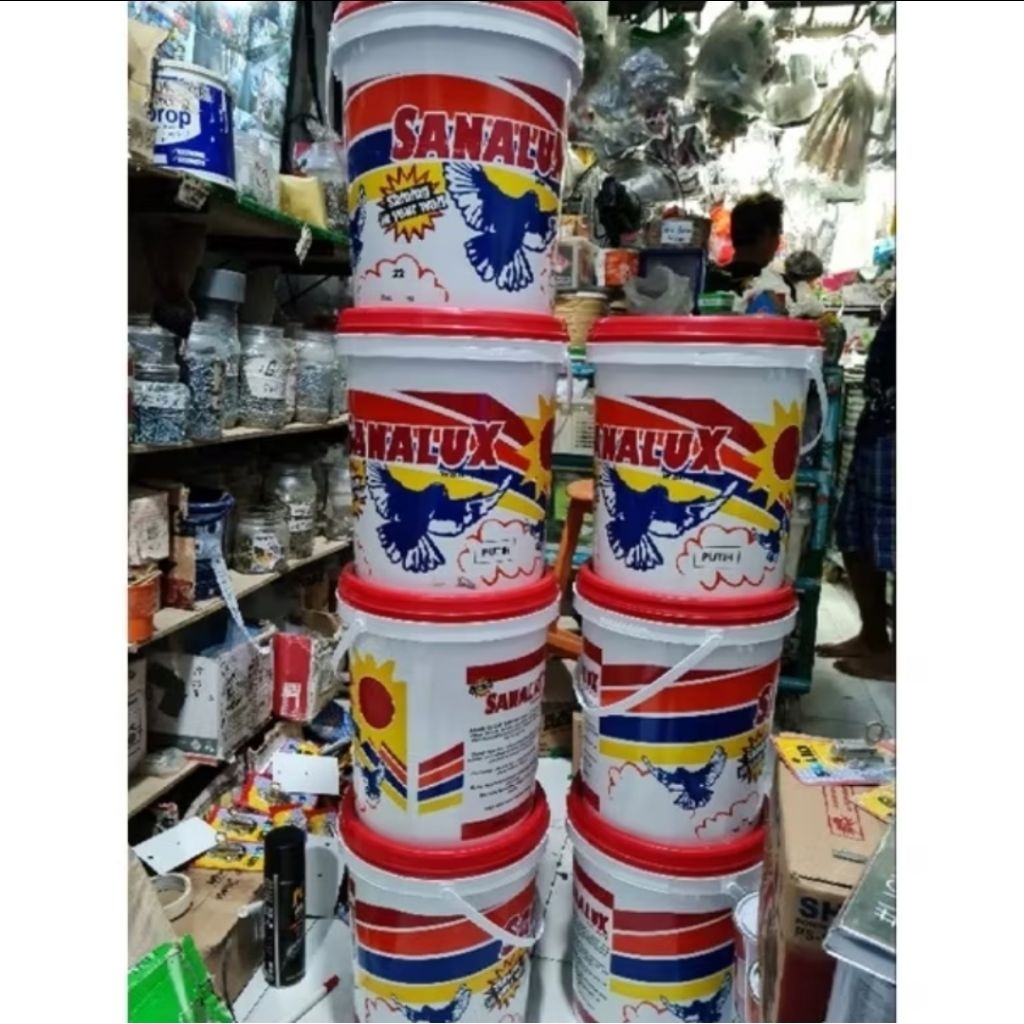 cat air / cat tembok merk SANALUX warna HITAM isi 22kg
