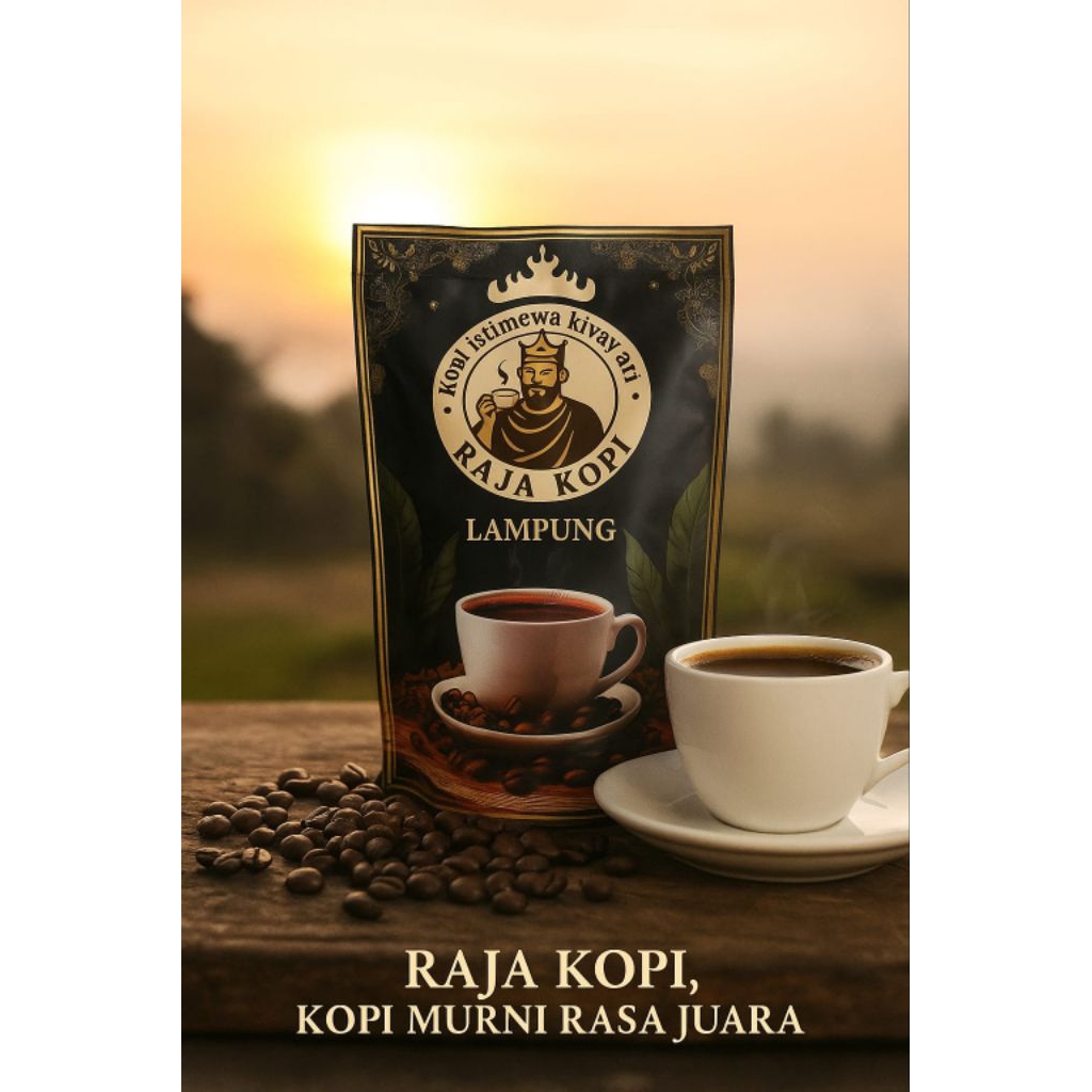 

Raja Kopi Lampung/Kopi Bubuk Robusta Murni 100% dari biji kopi asli 100 Gram