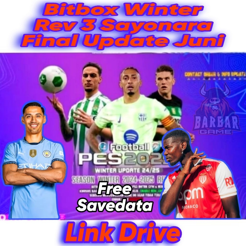 New Link Game PS3 - PES 2025 BITBOX PATCH WINTER PS3 REV 3 Update JUNI 2025 - ready game ps2 ps3 ps4