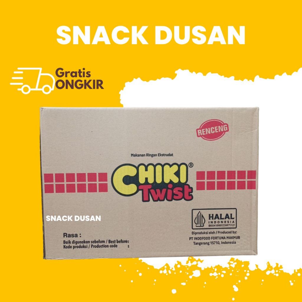

[DUS] CHIKI TWIST JAGUNG BAKAR RENCENG 1 DUS ISI 60PCS @22.5GR