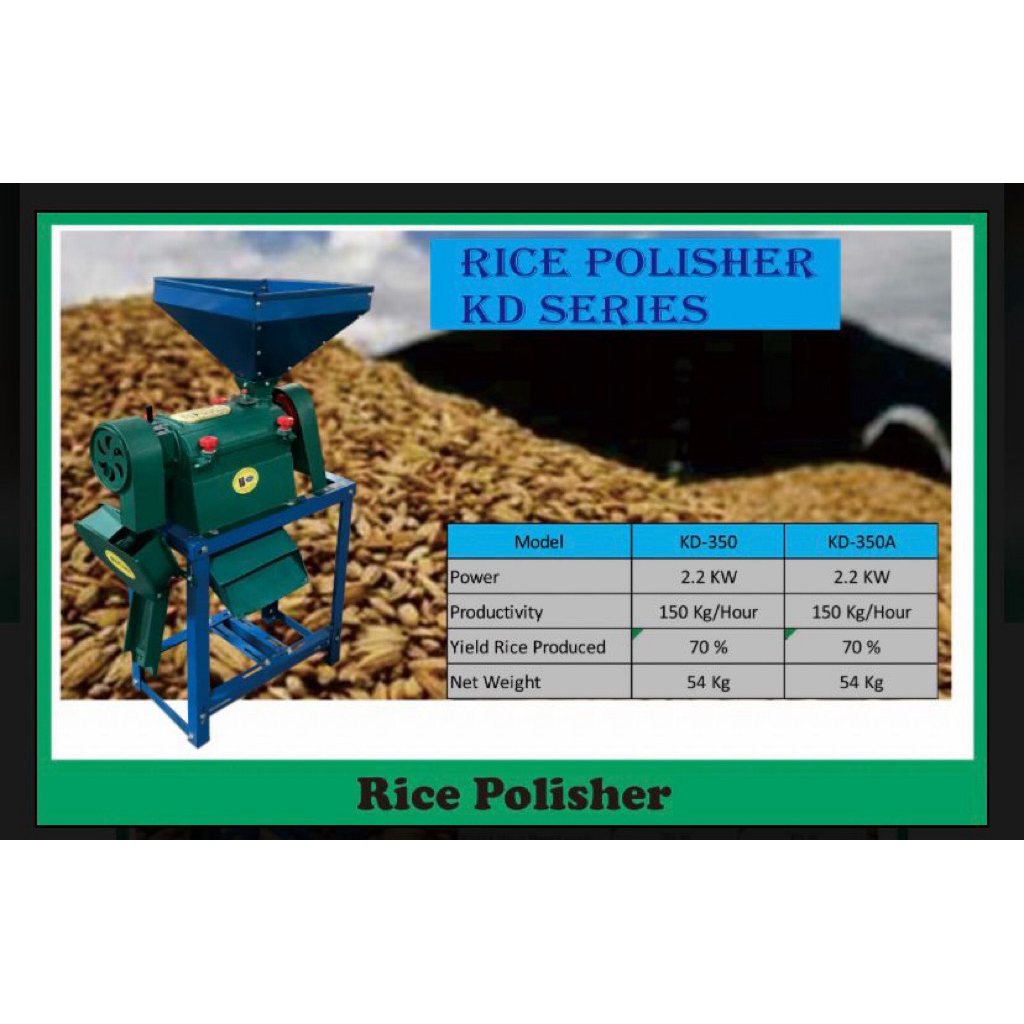 Mini Rice Polisher Richi KD350 KD 350a Mesin penggiling Padi