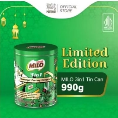 

NESTLE Milo Activ-GO 3In1 Minuman Bubuk Cokelat Kaleng 990 Gram