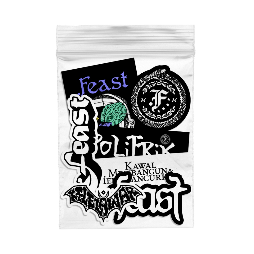 .Feast - Sticker Pack | Stiker Band | Sticker Vinyl | Stiker Helm | Stiker Tumbler | Stiker .Feast