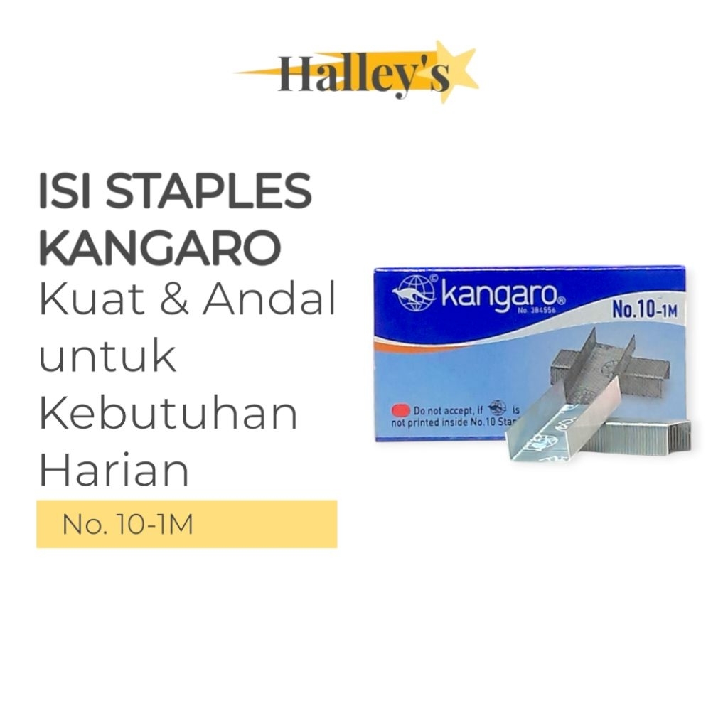 

Isi Staples Kangaro No.10 - 1 Box 1000 Pcs, Staples Mini Tajam dan Kuat untuk Kantor & Rumah