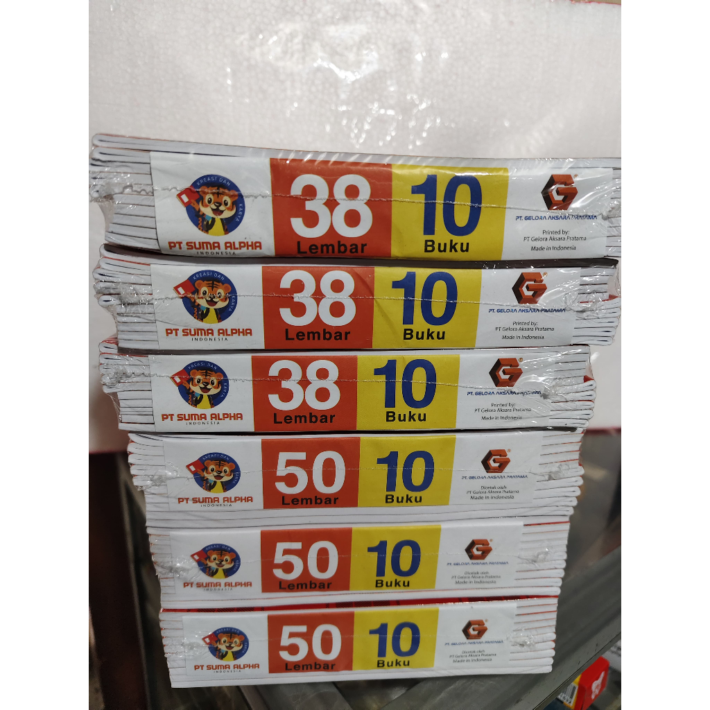 

Ay00! BUKU TULIS CAMPUS ISI 50 & 38 LEMBAR SUMA BOXY (1 PAK / 10 PCS) PANJANG