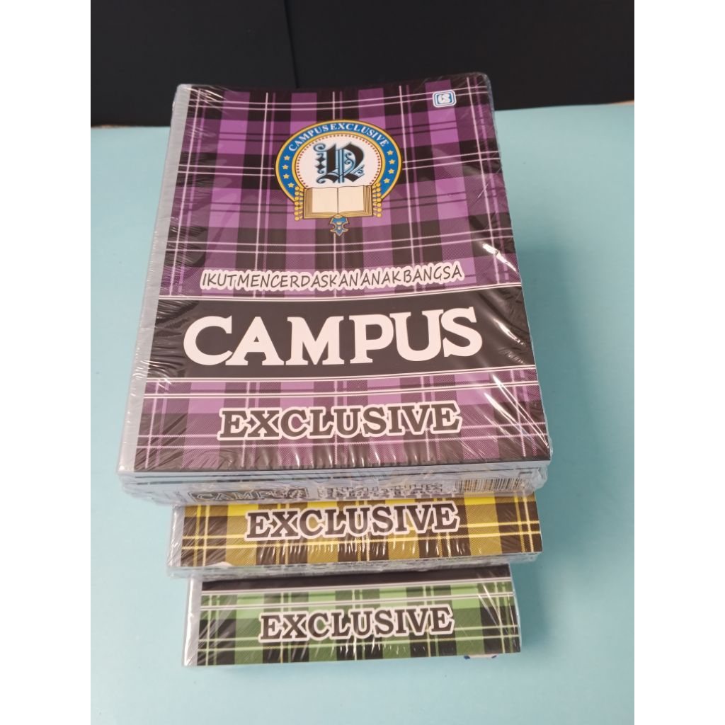 

Buku Tulis Campus A5 Exclusive (10pcs) 58 Lembar 1Pak, Buku sekolah Kampus Kwarto
