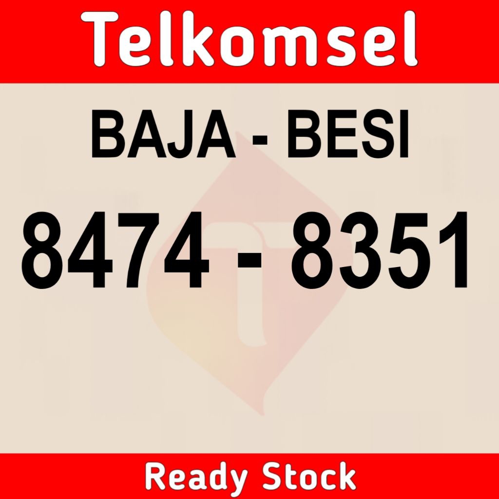 nomor cantik Telkomsel 8351 8474 bisa cod
