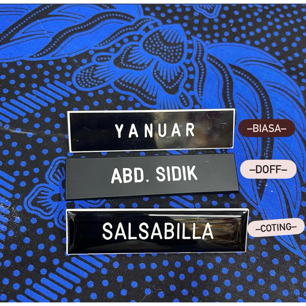

Name tag/ Nama dada (custom)