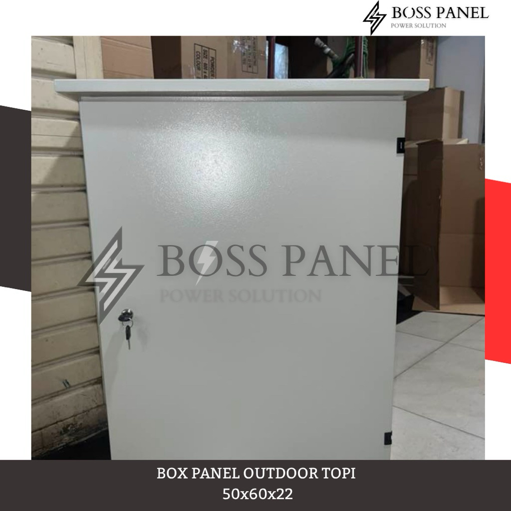 Box panel/ Panel box untuk Listrik 50x60x22 Outdoor Topi Tebal plat 1,5MM Powder Coating Berkualitas