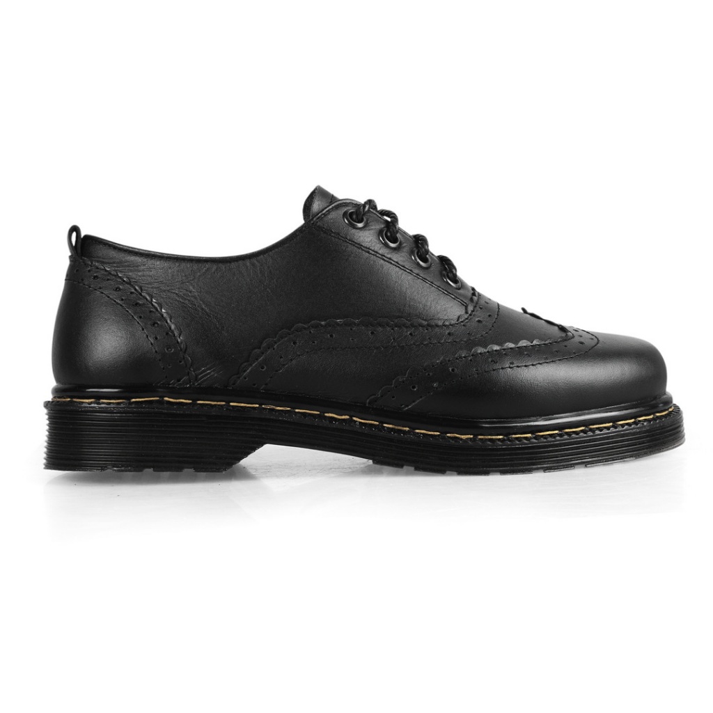 AZCOST - Sepatu Boots Pria Wingtip Black