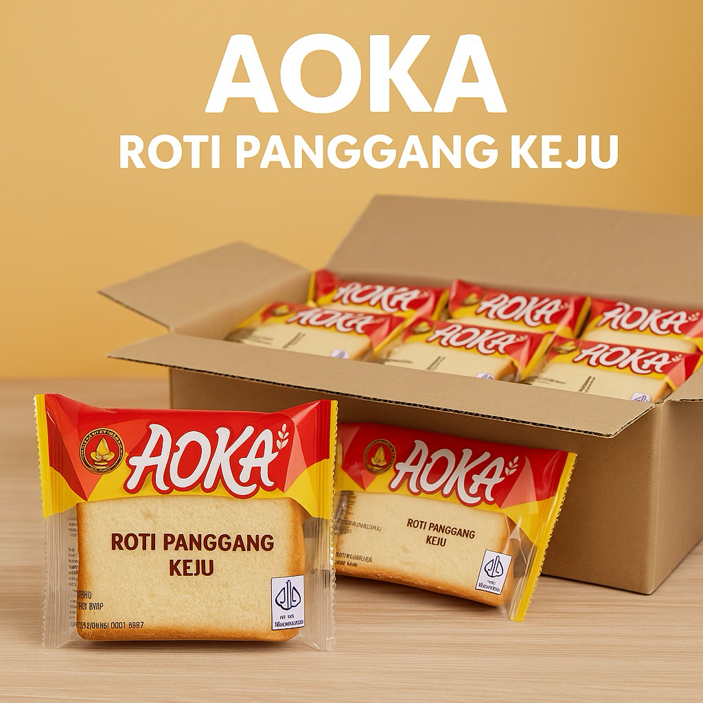

Roti Aoka 1 Dus Isi 60 Pcs – Roti Panggang/Gulung Enak Siap Makan